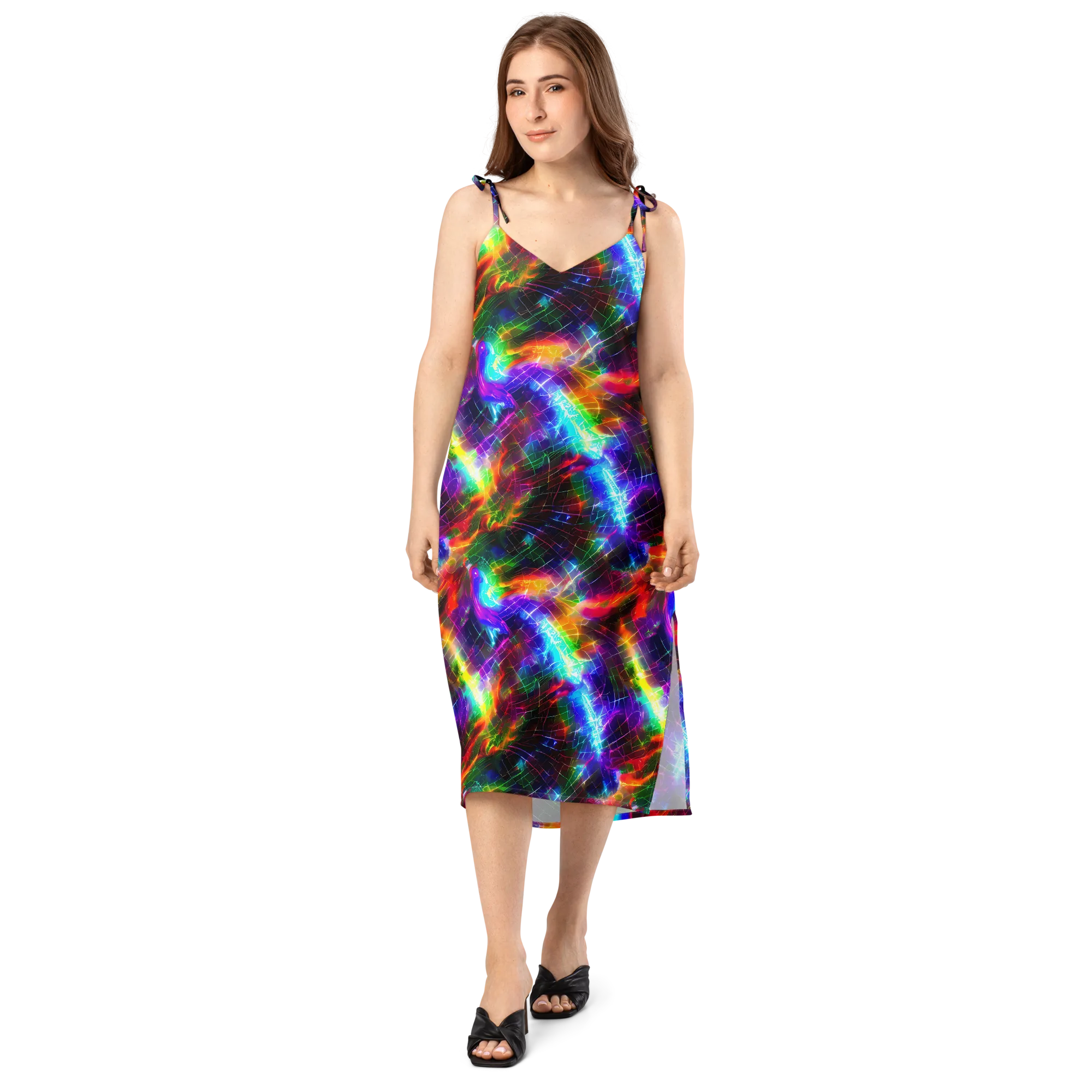 Shattered Spectrum on Slip Dress — Front