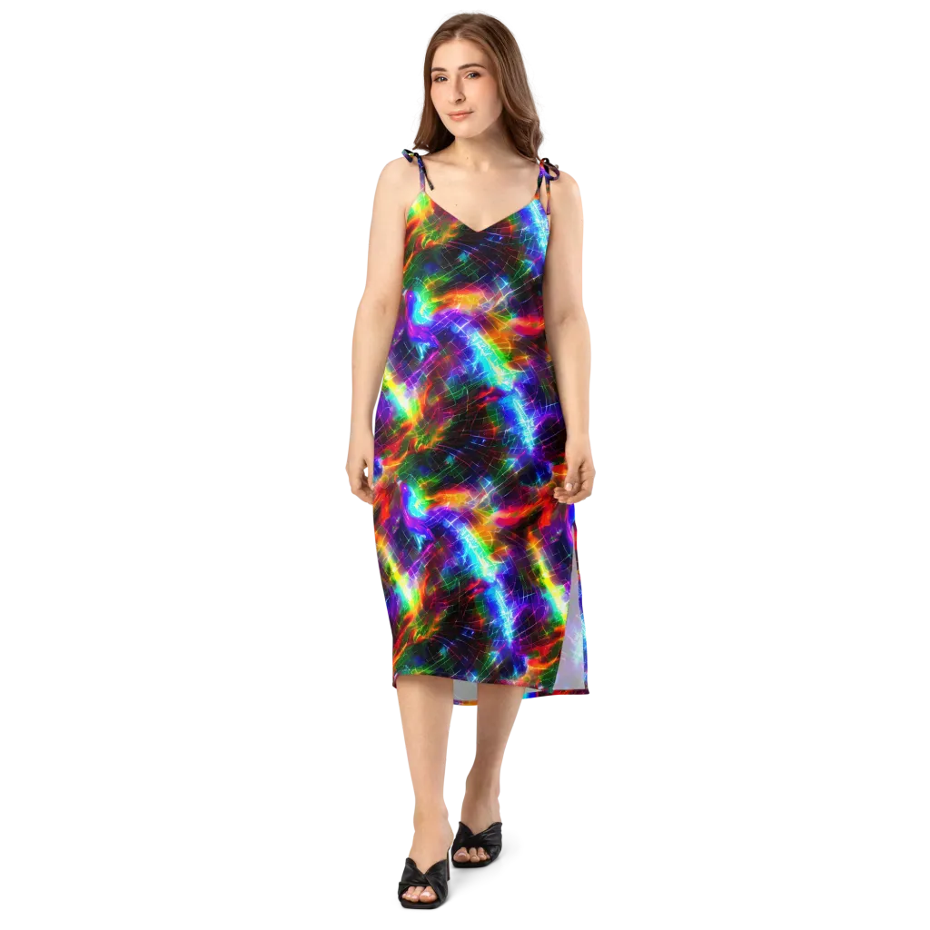 Shattered Spectrum on Slip Dress — Front