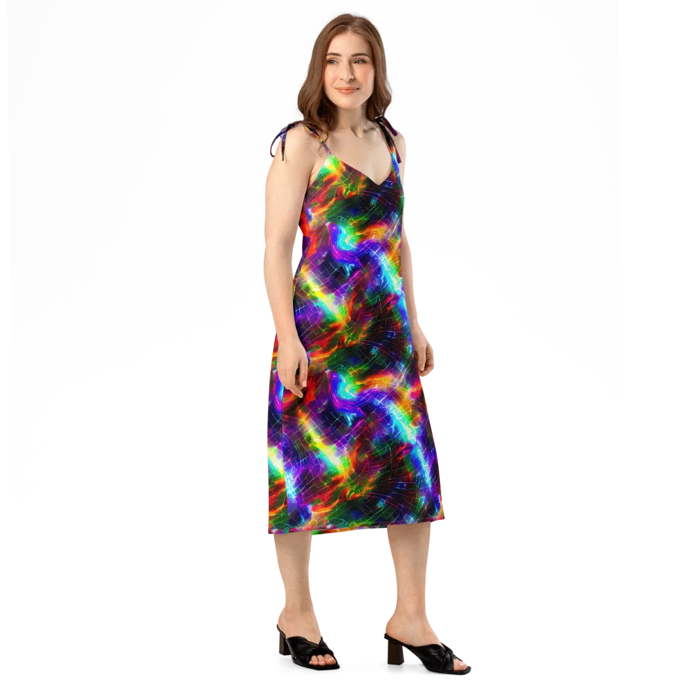 Shattered Spectrum on Slip Dress — Right Front