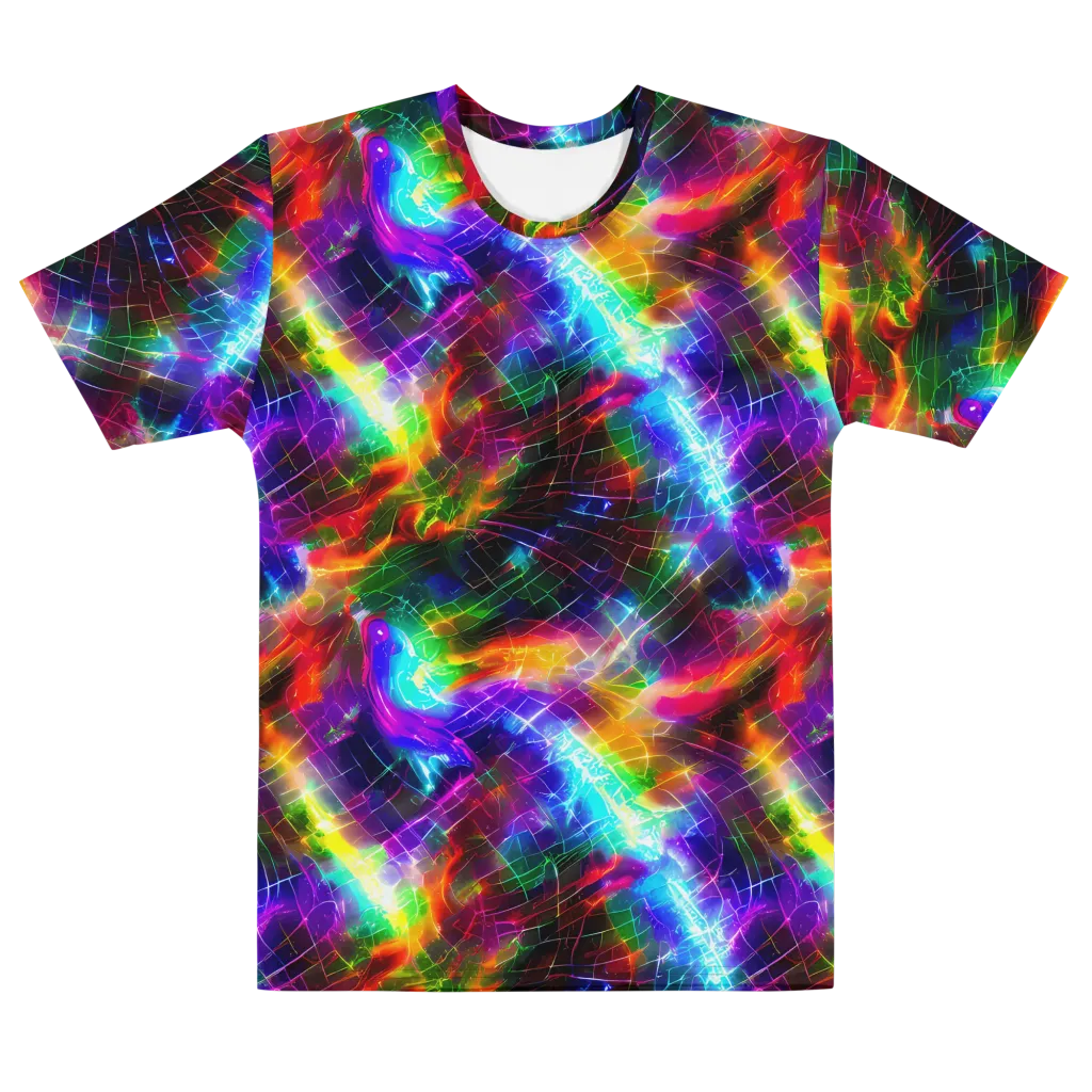 Shattered Spectrum on Men's Cotton Crew Neck T-Shirt — Front