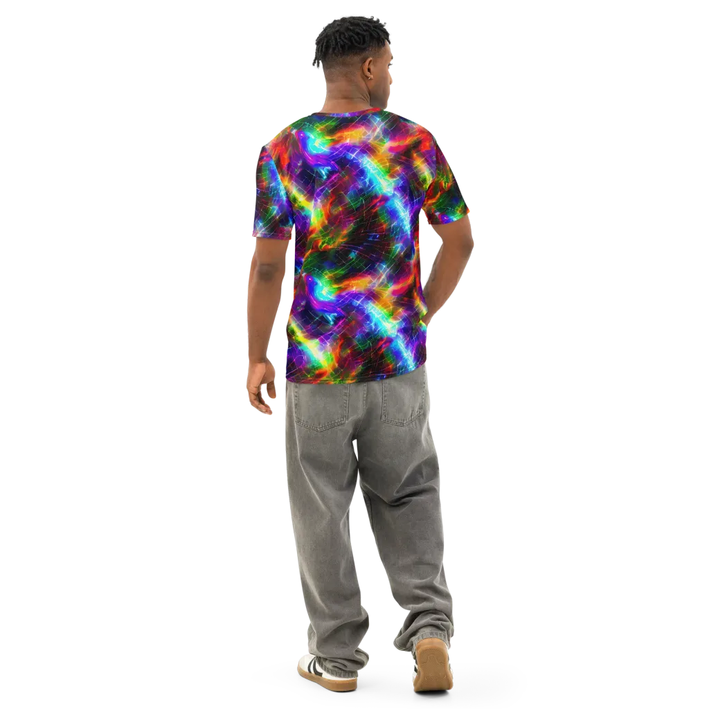 Shattered Spectrum on Men's Cotton Crew Neck T-Shirt — Back