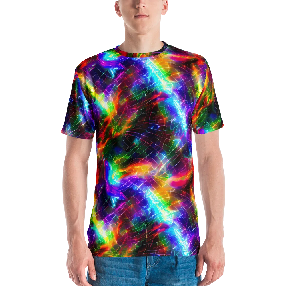 Shattered Spectrum on Men's Crew Neck T-Shirt — Front