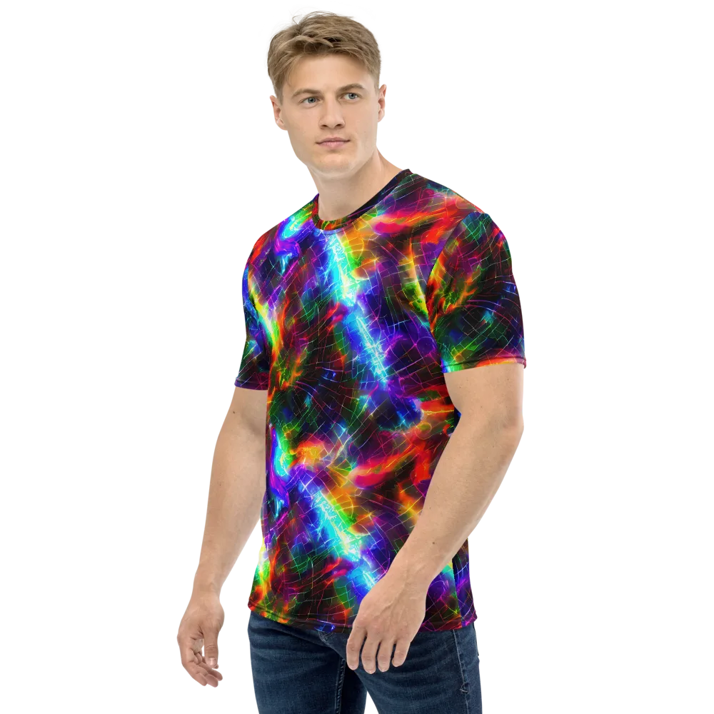 Shattered Spectrum on Men's Crew Neck T-Shirt — Left