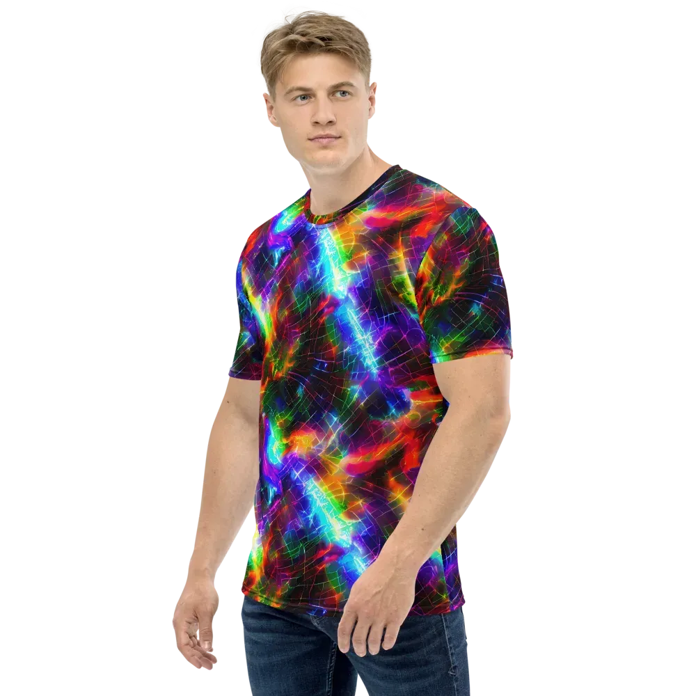 Shattered Spectrum on Men's Crew Neck T-Shirt — Left
