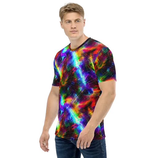 Shattered Spectrum on a Men's Crew Neck T-Shirt