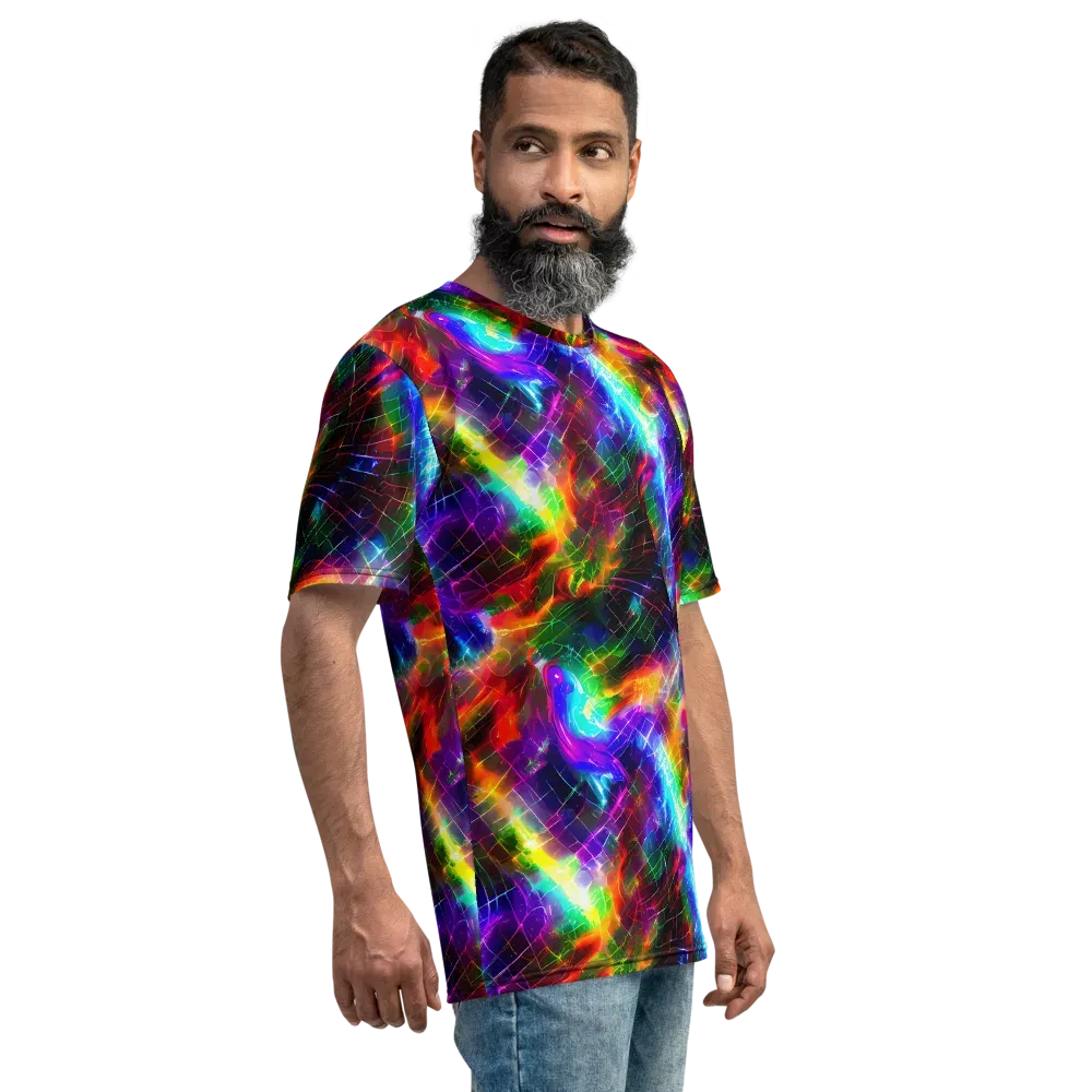 Shattered Spectrum on Men's Crew Neck T-Shirt — Right