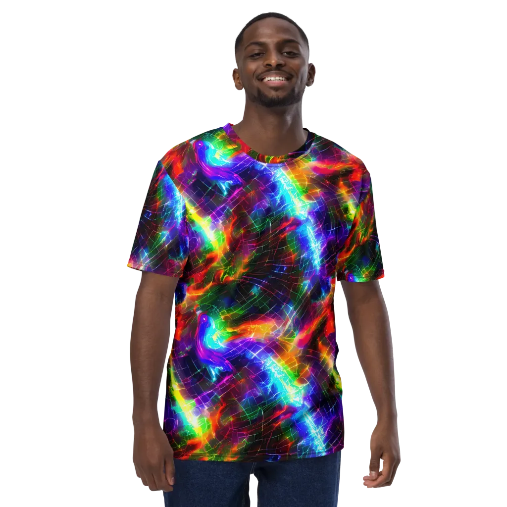 Shattered Spectrum on Men's Crew Neck T-Shirt — Front