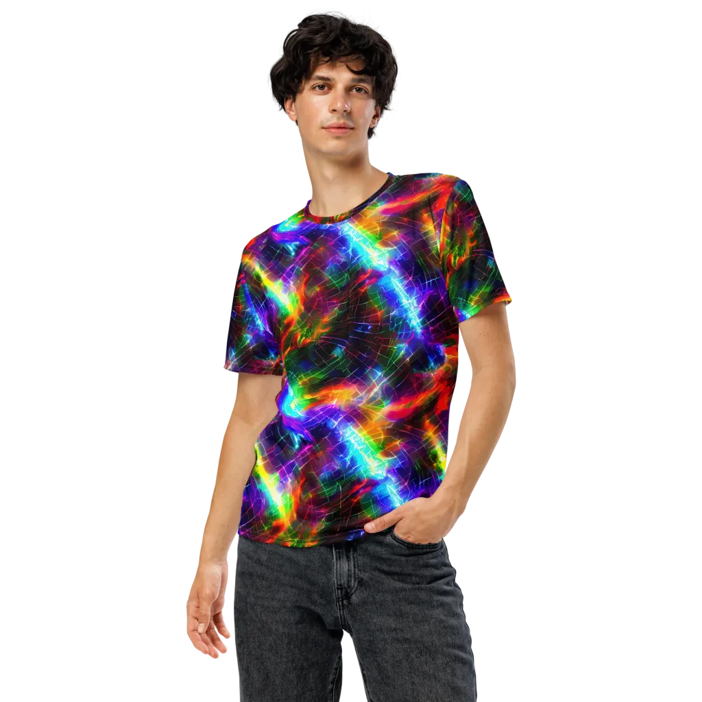 Shattered Spectrum on Men's Crew Neck T-Shirt — Front
