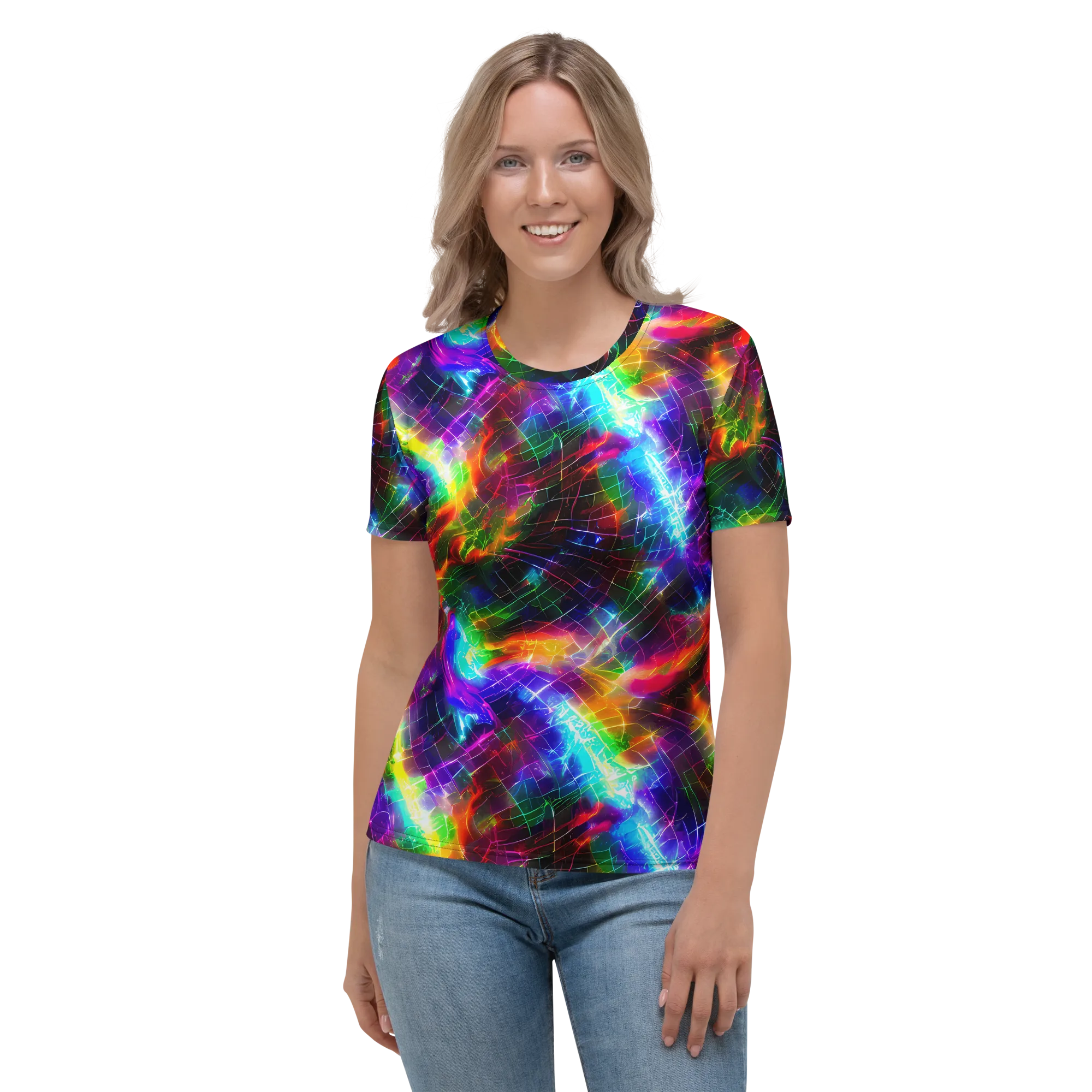 Shattered Spectrum on Women's Crew Neck T-Shirt — Front