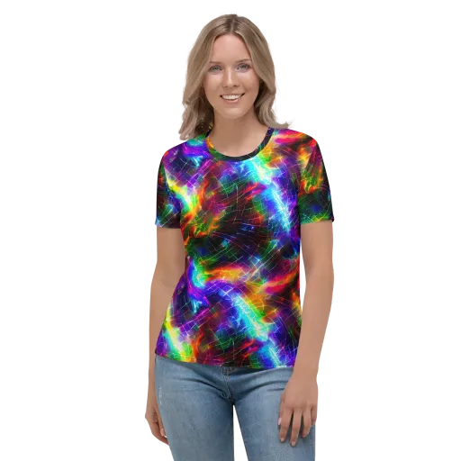 Shattered Spectrum on a Women's Crew Neck T-Shirt