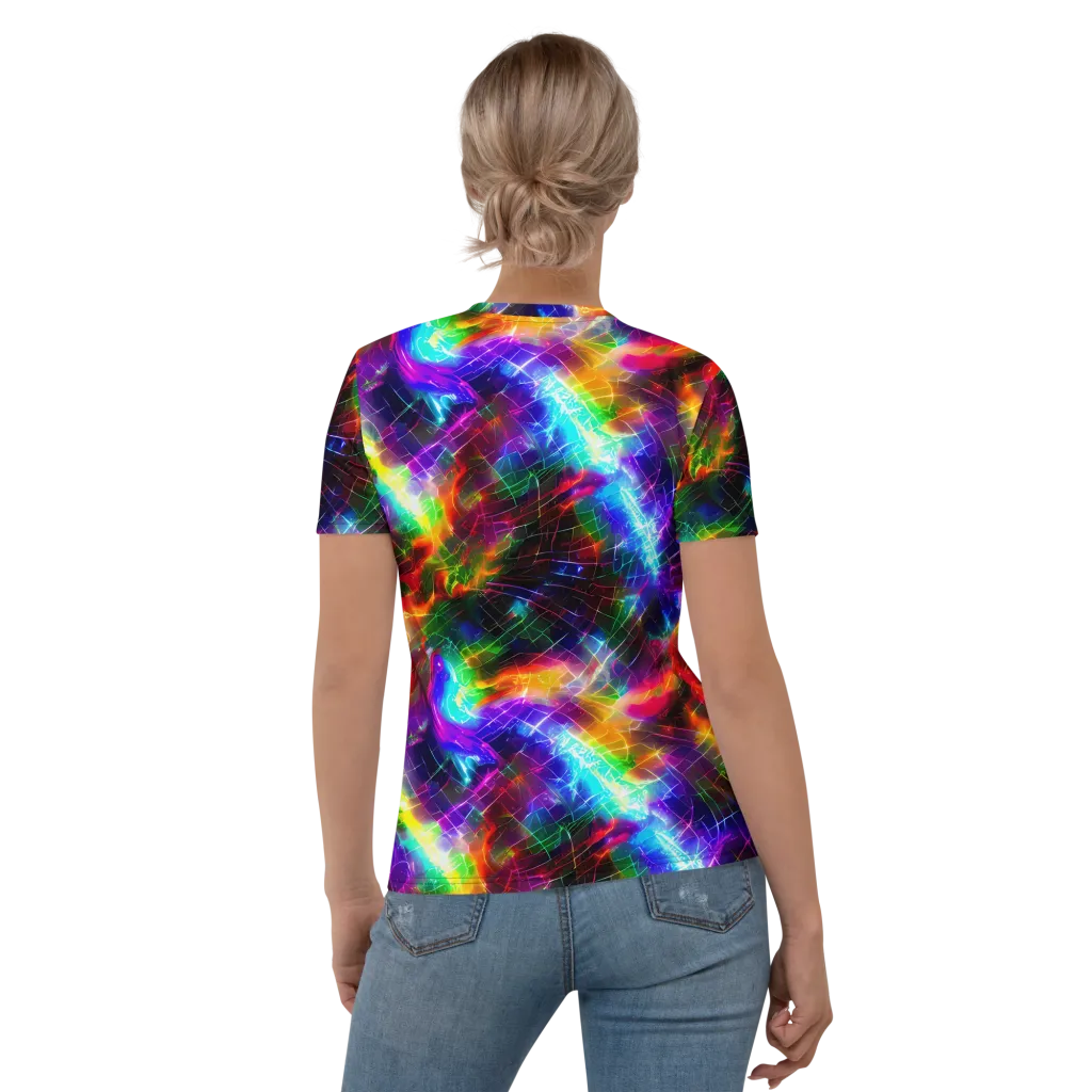 Shattered Spectrum on Women's Crew Neck T-Shirt — Back