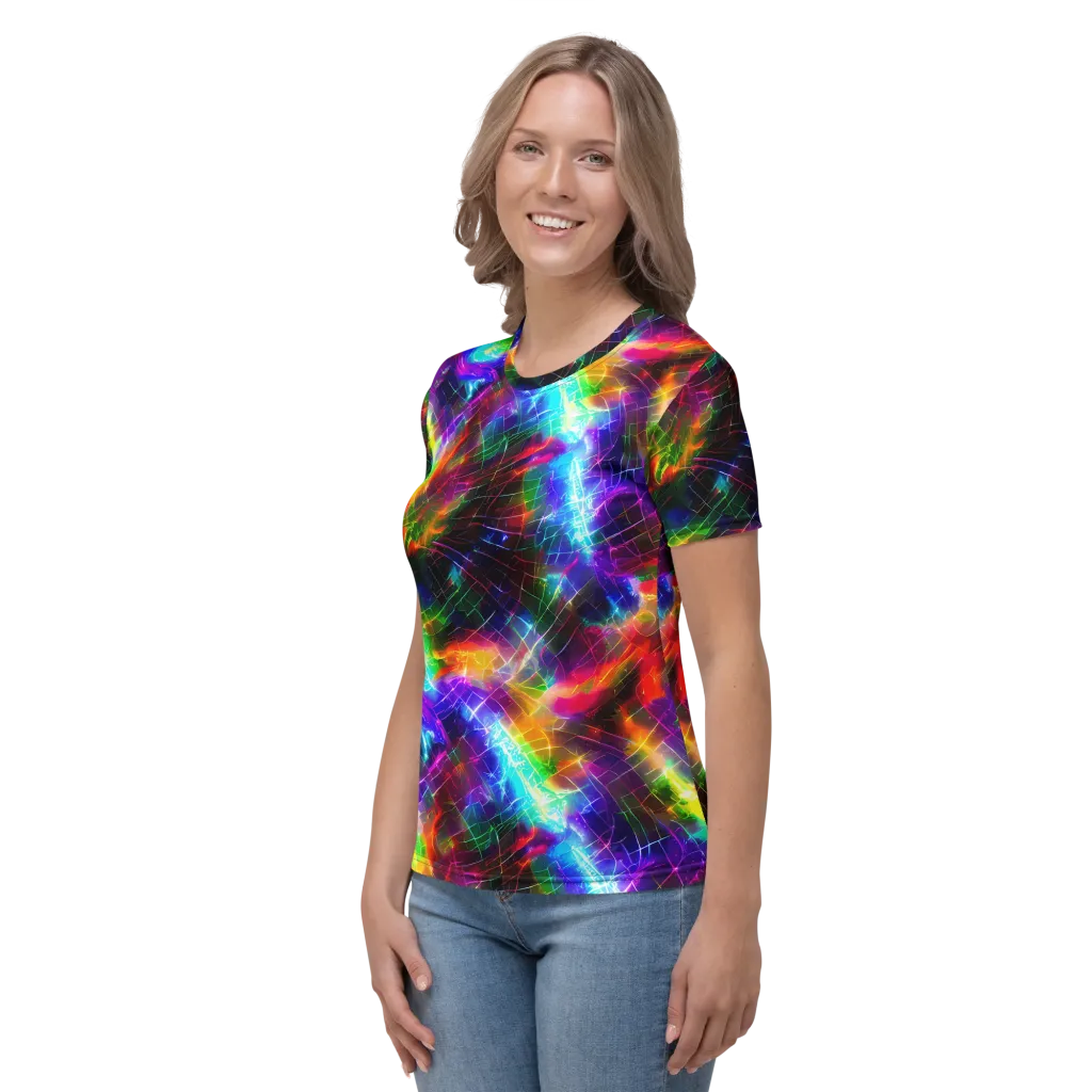 Shattered Spectrum on Women's Crew Neck T-Shirt — Left