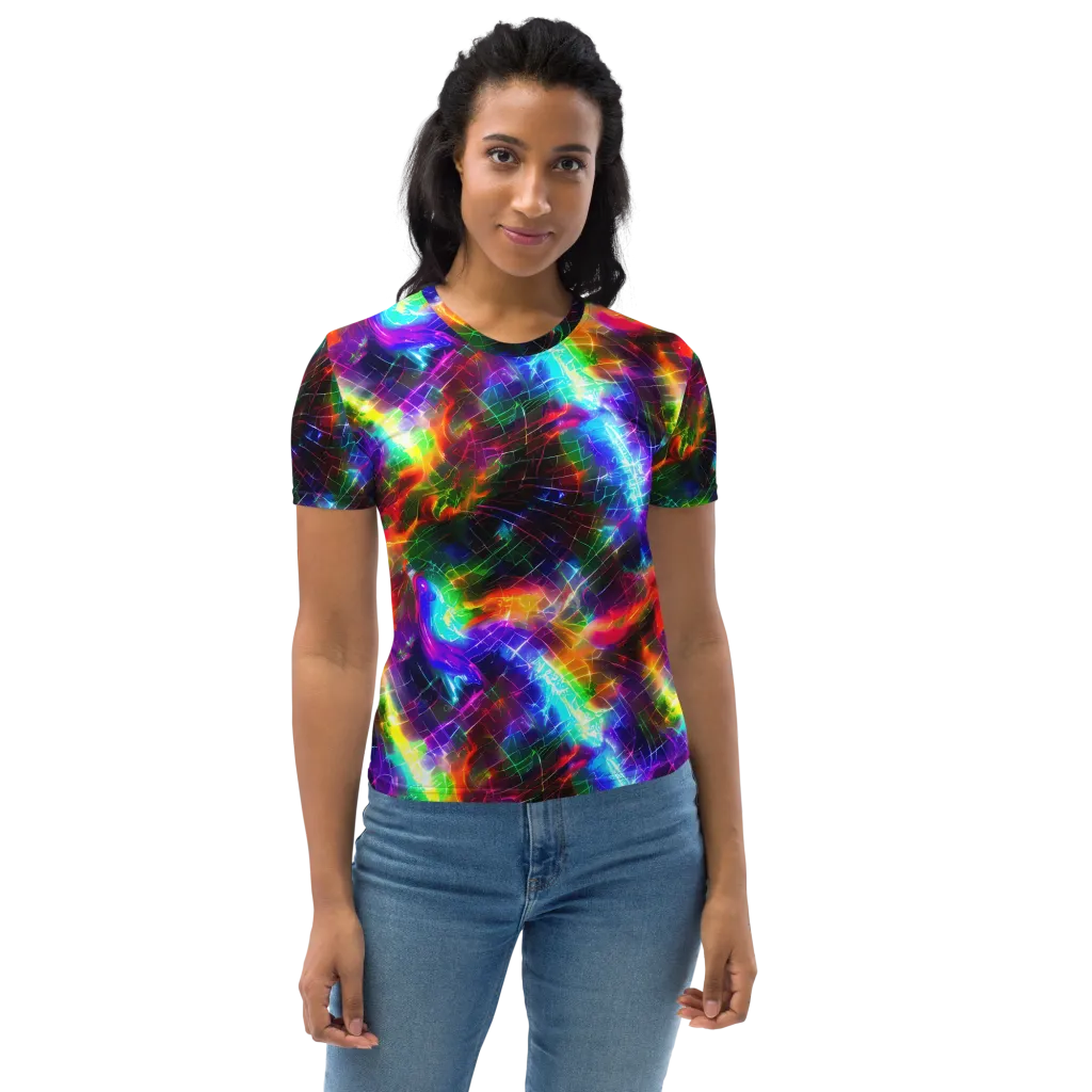 Shattered Spectrum on Women's Crew Neck T-Shirt — Front