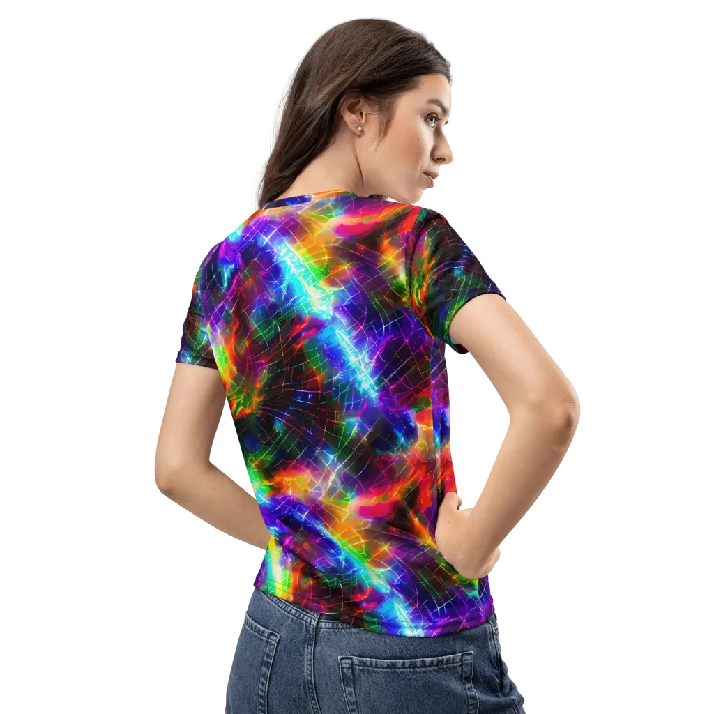 Shattered Spectrum on Women's Crew Neck T-Shirt — Back