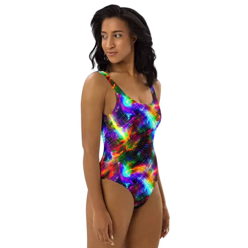 Shattered Spectrum on One-Piece Swimsuit — Right