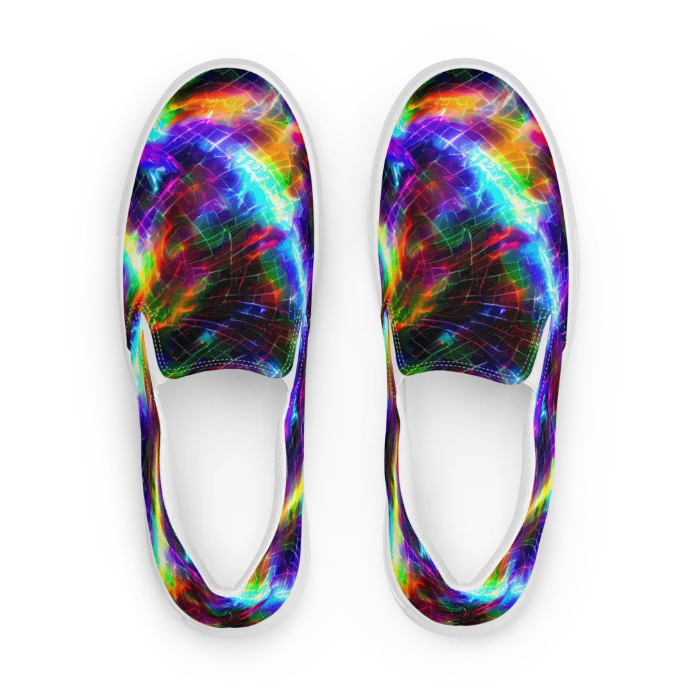 Shattered Spectrum on Women's Slip-On Canvas Shoes — Front