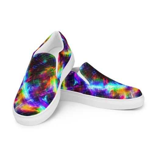 Shattered Spectrum on a Women's Slip-On Canvas Shoes