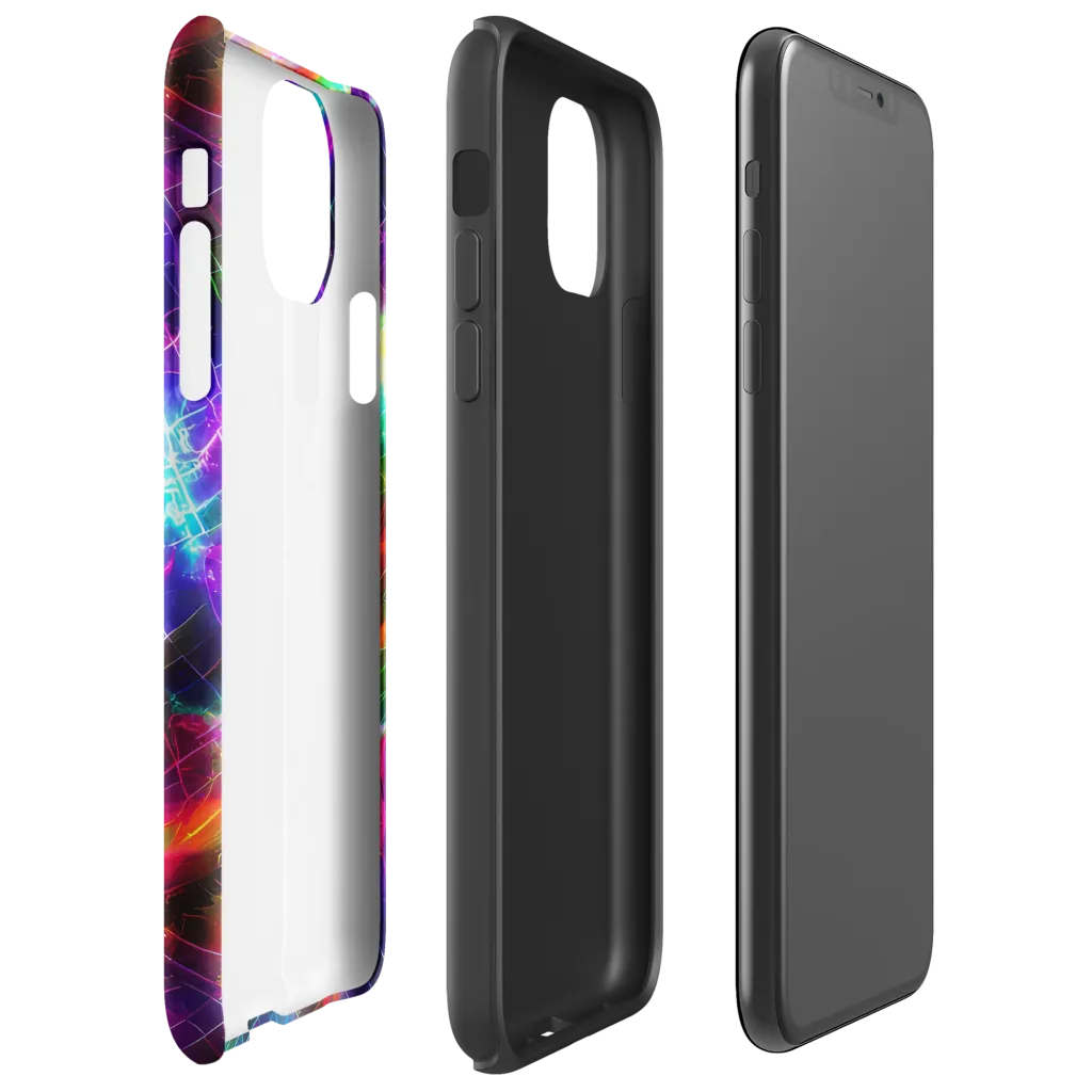 Shattered Spectrum on Tough Case for iPhone® — Right