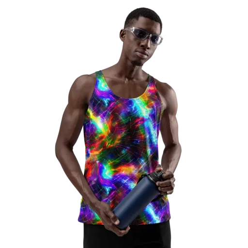Shattered Spectrum on a Men's Tank Top