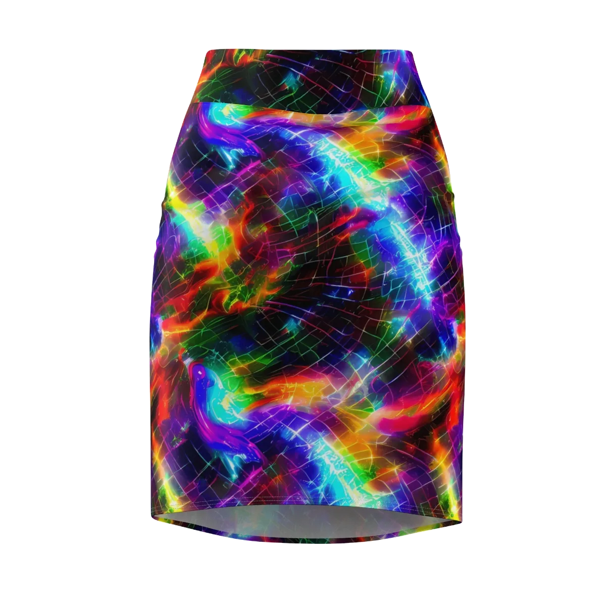 Shattered Spectrum on Pencil Skirt — Front