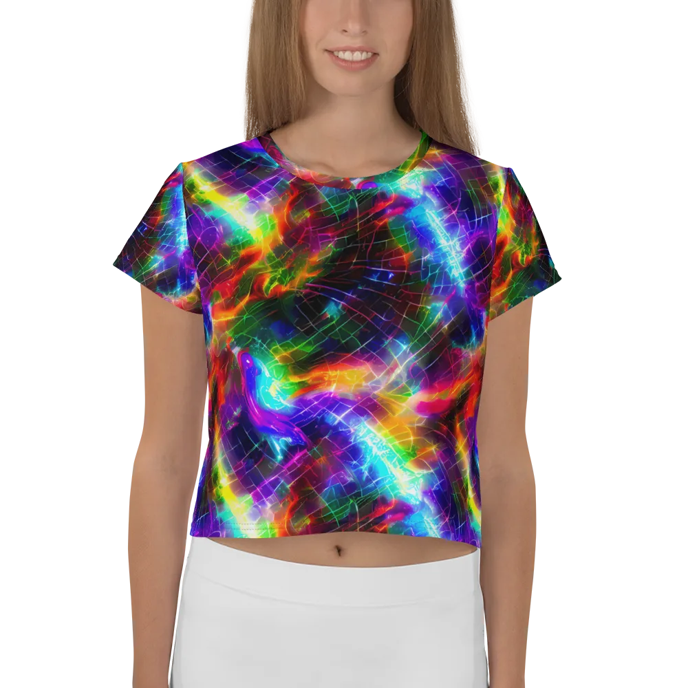 Shattered Spectrum on Crop Tee — Front