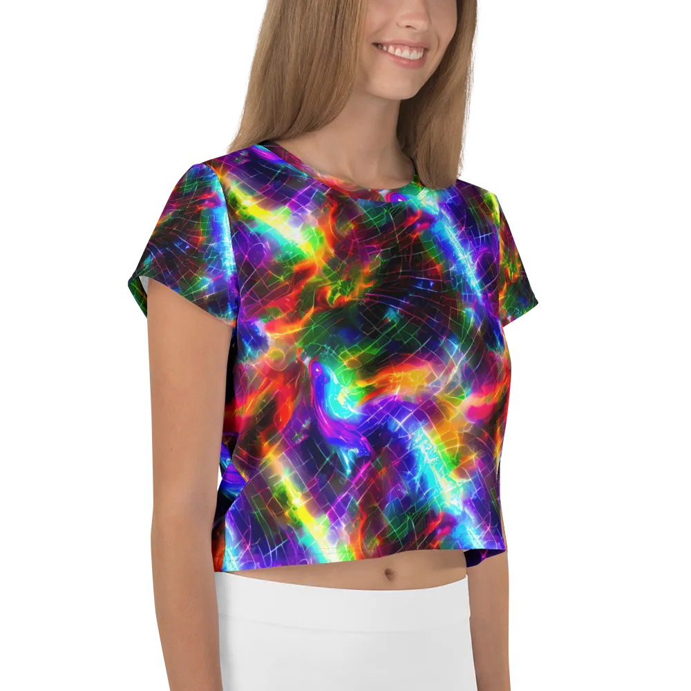 Shattered Spectrum on Crop Tee — Right
