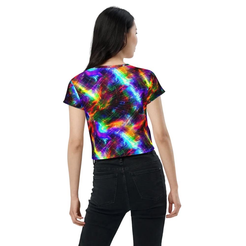 Shattered Spectrum on Crop Tee — Back
