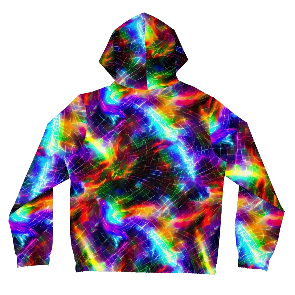 Shattered Spectrum on Women's Full-Zip Hoodie — Back