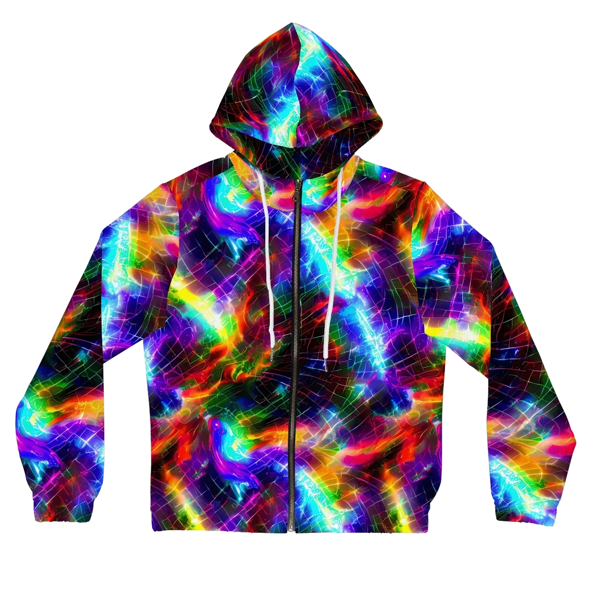 Shattered Spectrum on Women's Full-Zip Hoodie — Front