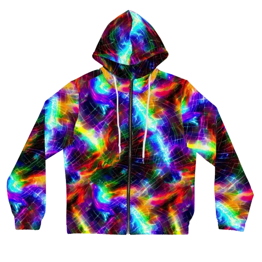 Shattered Spectrum on a Women's Full-Zip Hoodie