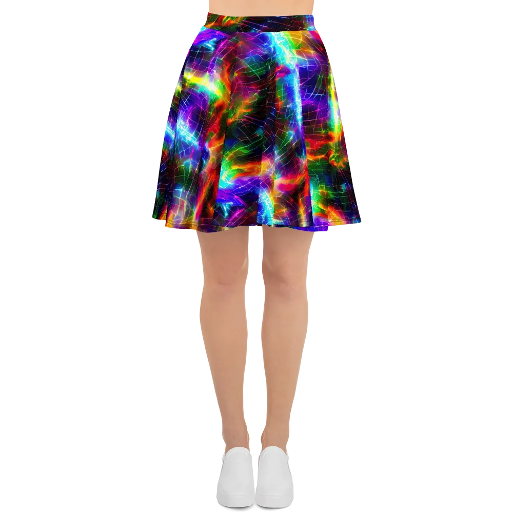 Shattered Spectrum on Skater Skirt — Front