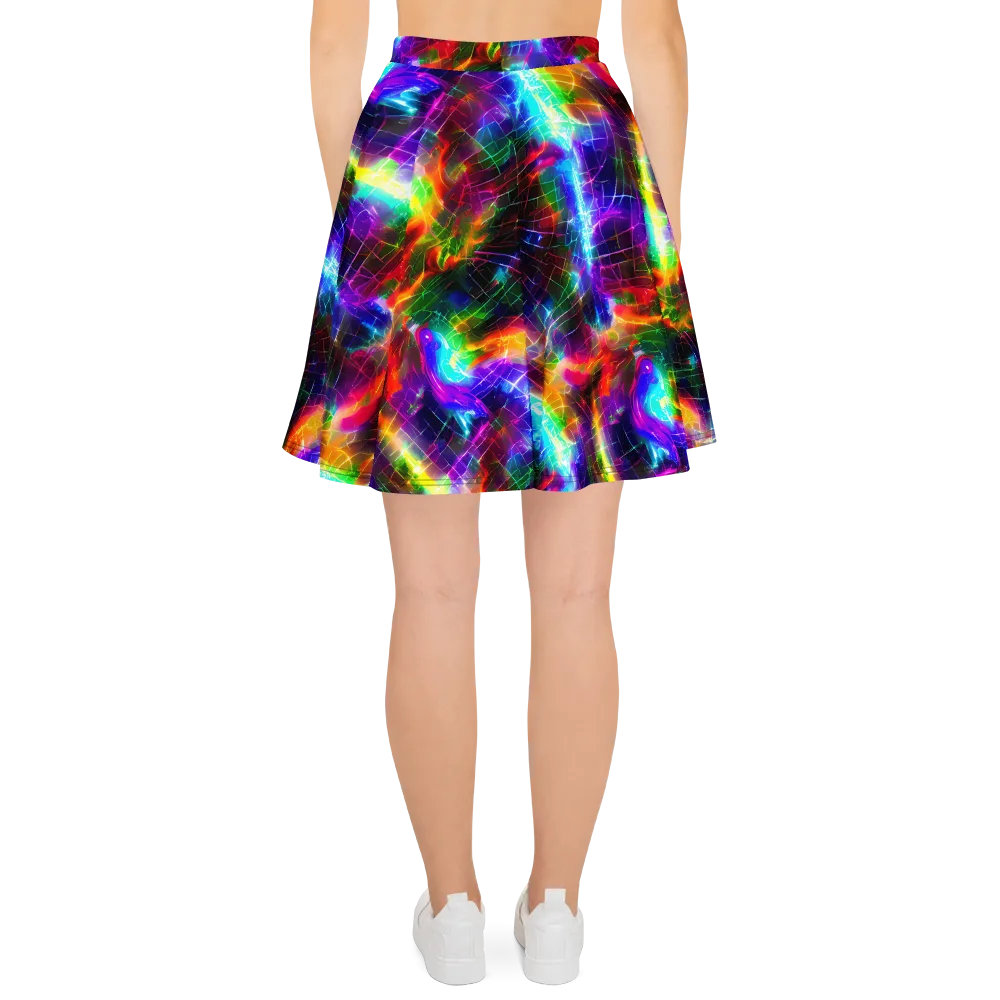 Shattered Spectrum on Skater Skirt — Back