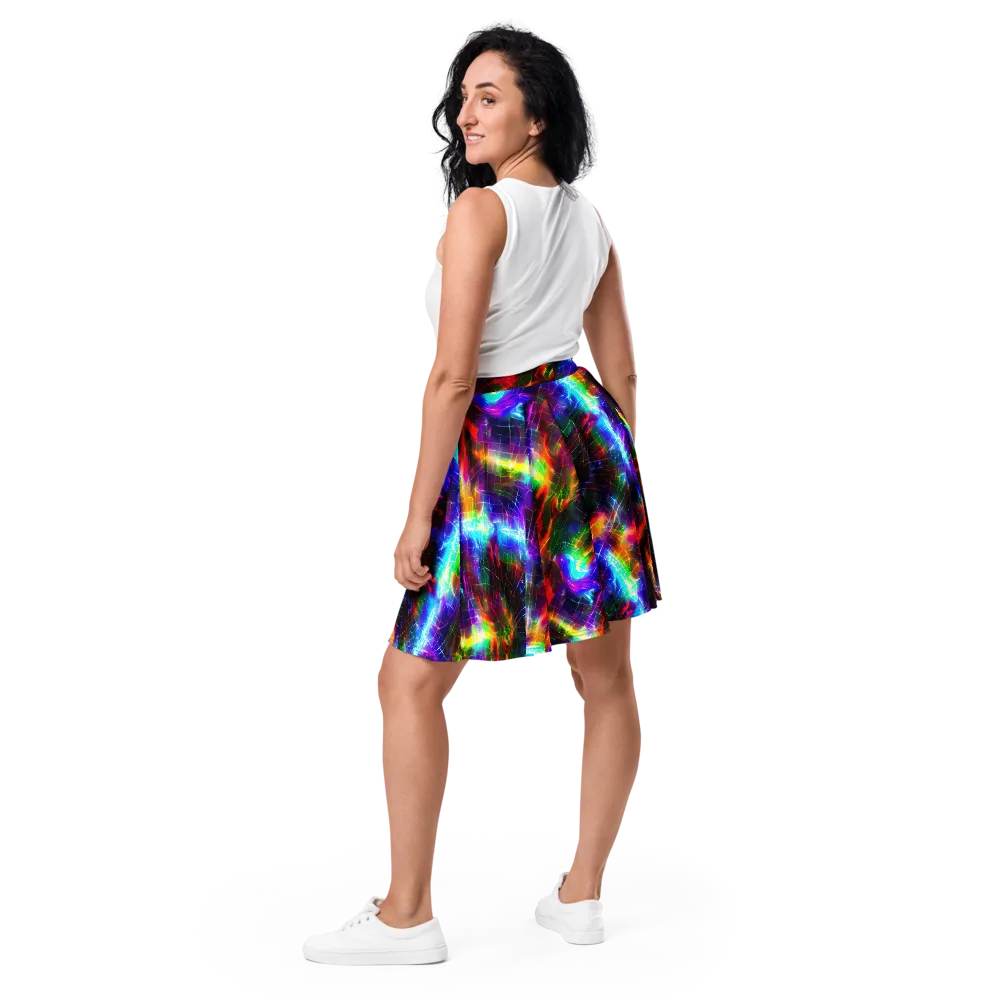 Shattered Spectrum on Skater Skirt — Back