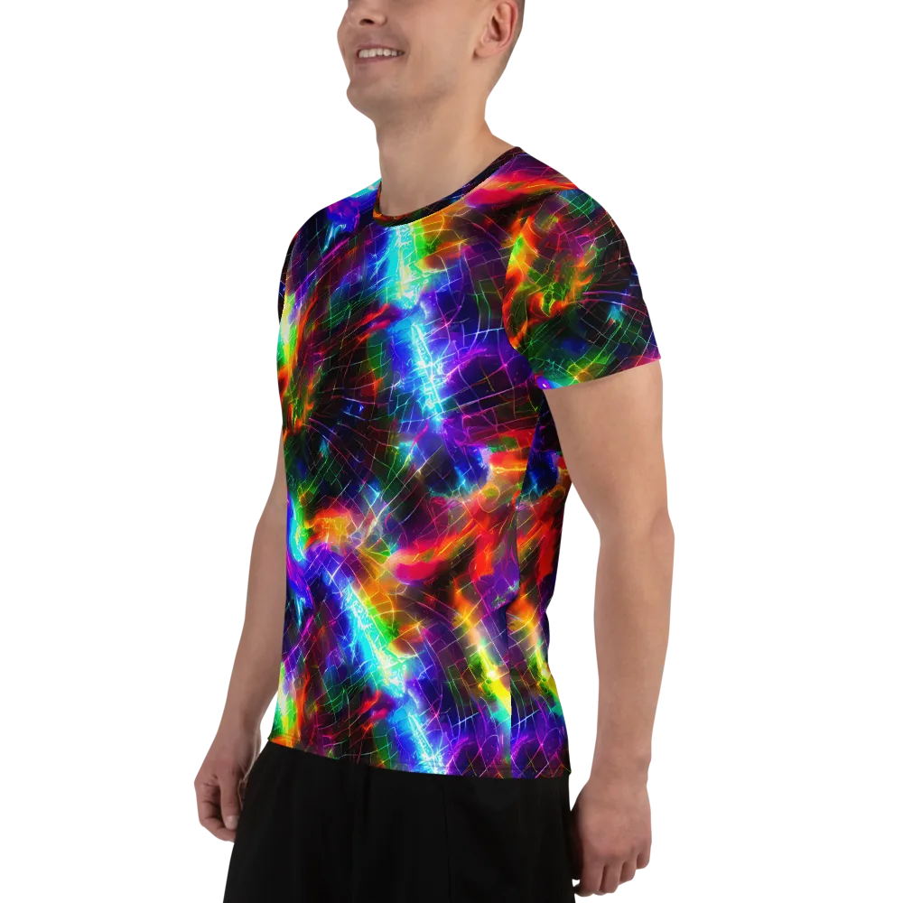 Shattered Spectrum on Men's Athletic T-Shirt — Left