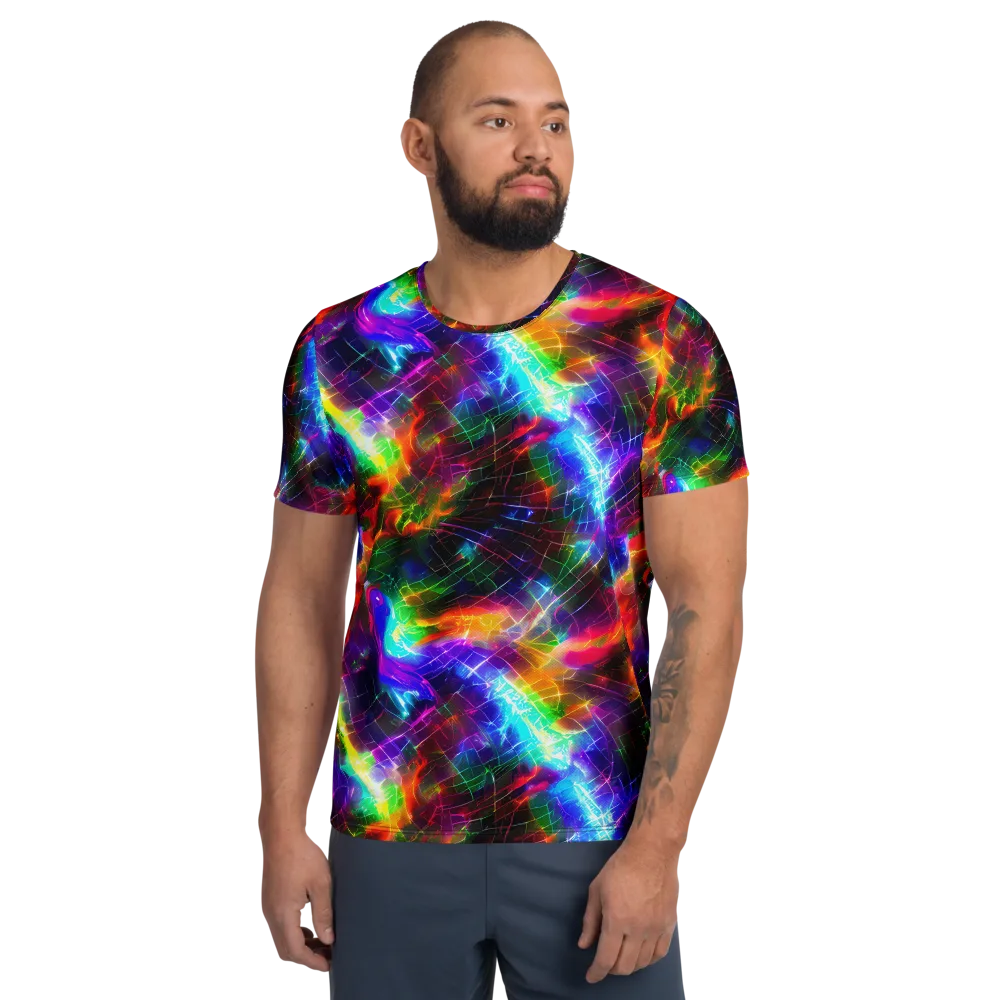 Shattered Spectrum on Men's Athletic T-Shirt — Front