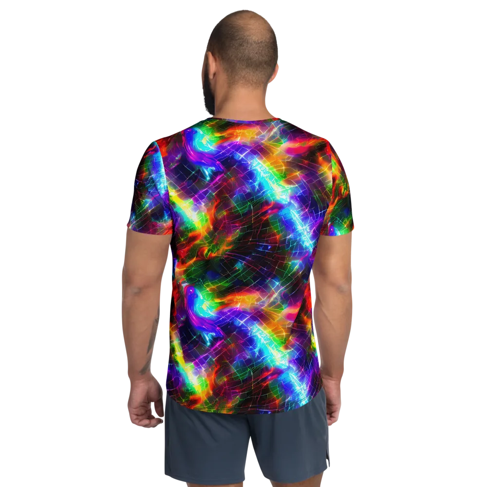 Shattered Spectrum on Men's Athletic T-Shirt — Back