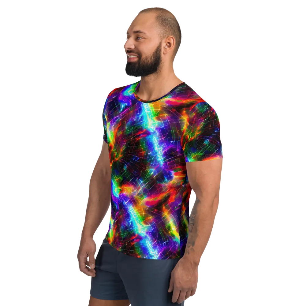 Shattered Spectrum on Men's Athletic T-Shirt — Left