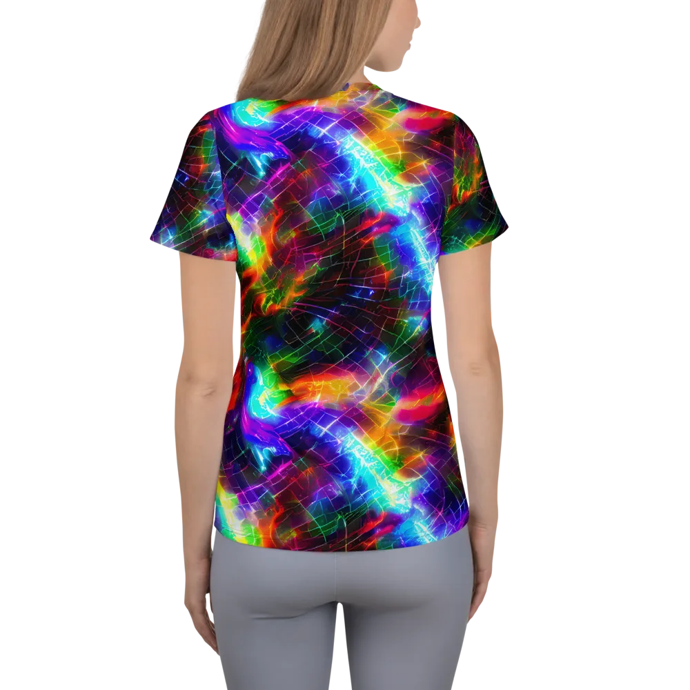 Shattered Spectrum on Women's Athletic T-Shirt — Back