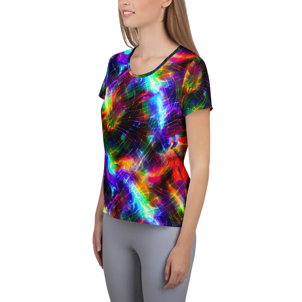 Shattered Spectrum on Women's Athletic T-Shirt — Left