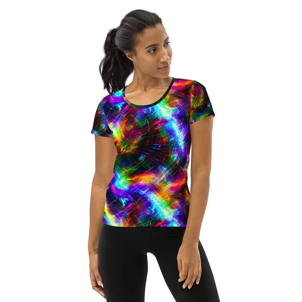 Shattered Spectrum on Women's Athletic T-Shirt — Front