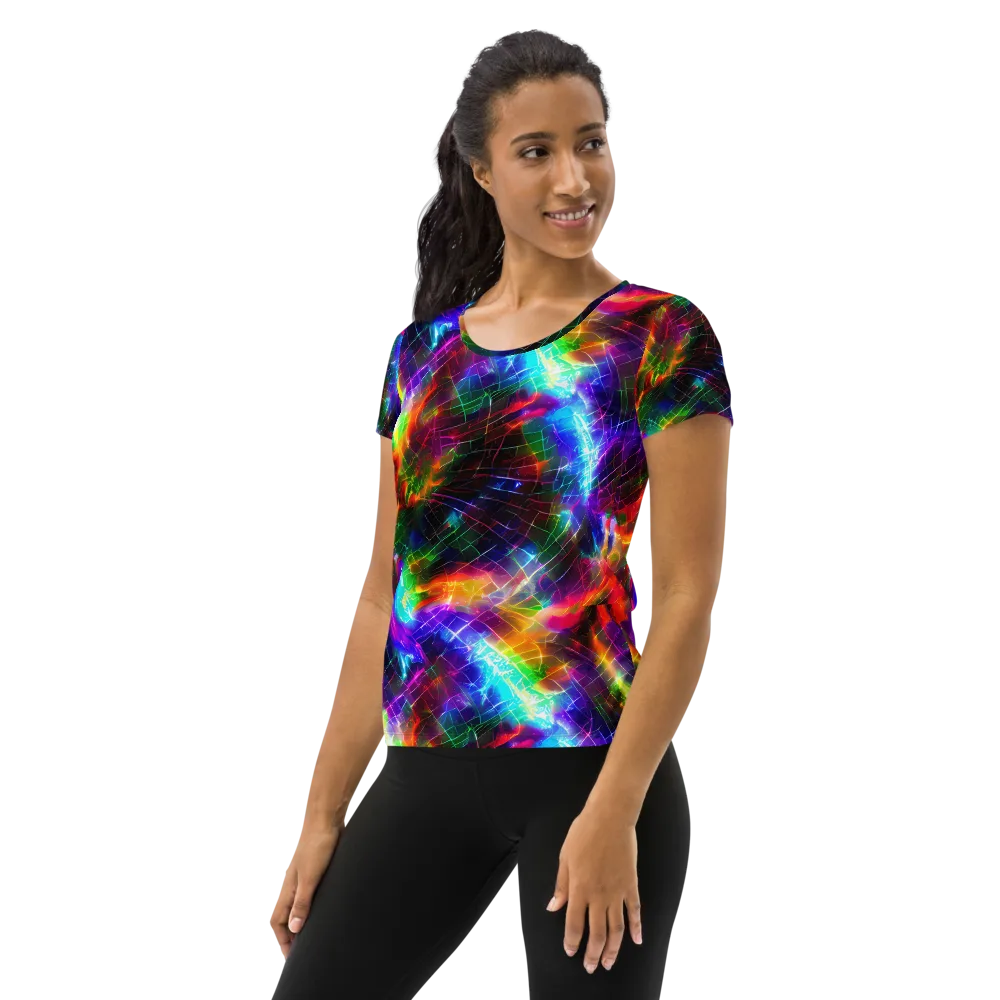 Shattered Spectrum on Women's Athletic T-Shirt — Left