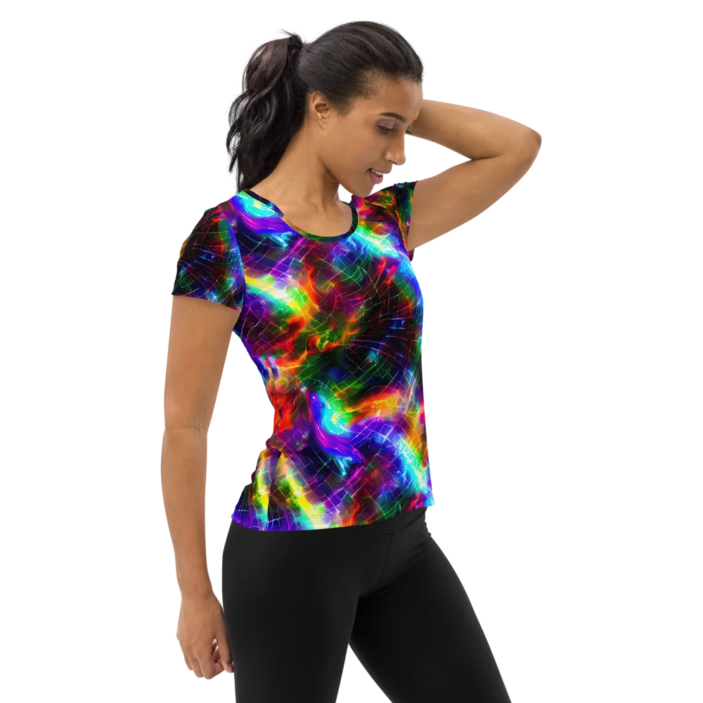 Shattered Spectrum on Women's Athletic T-Shirt — Right