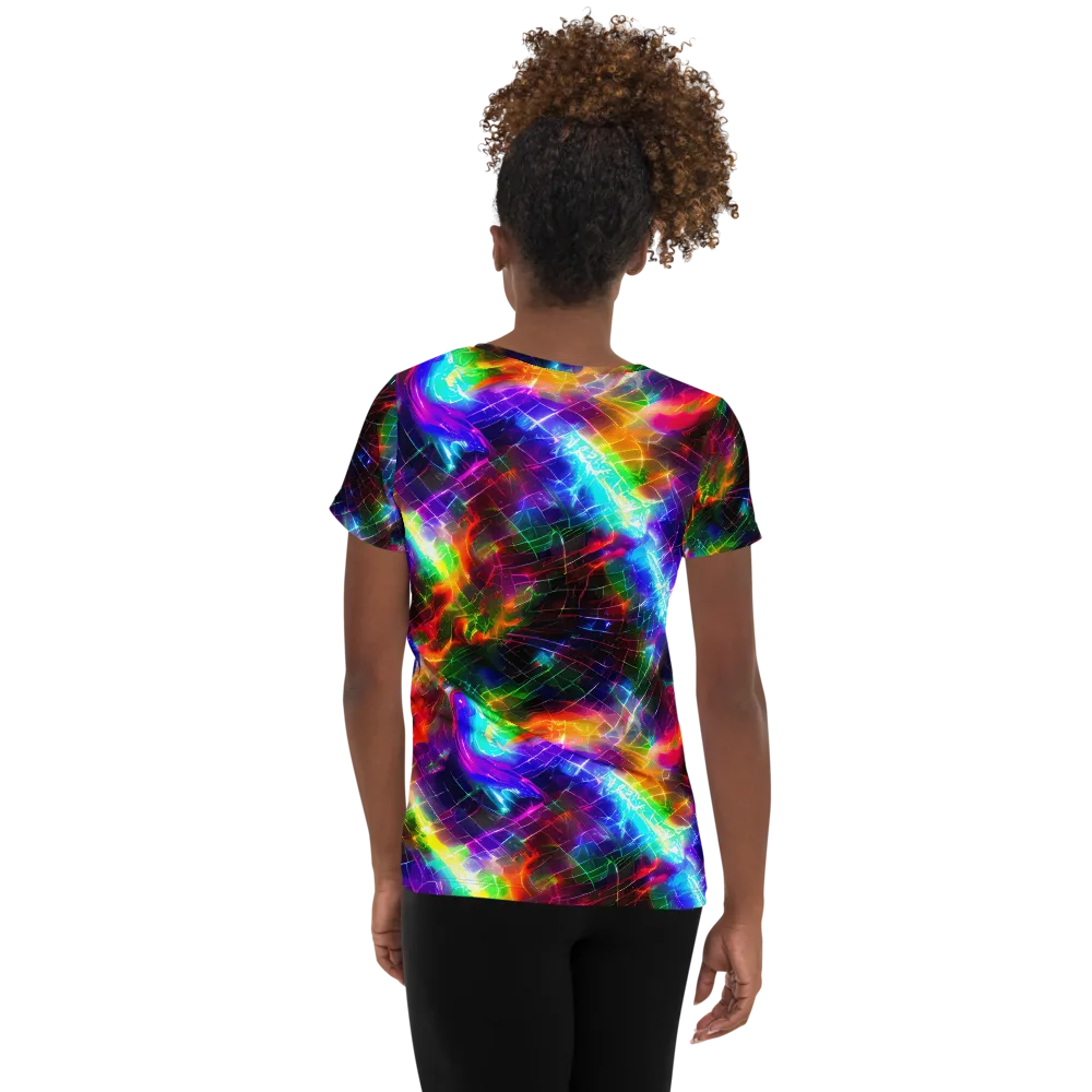 Shattered Spectrum on Women's Athletic T-Shirt — Back