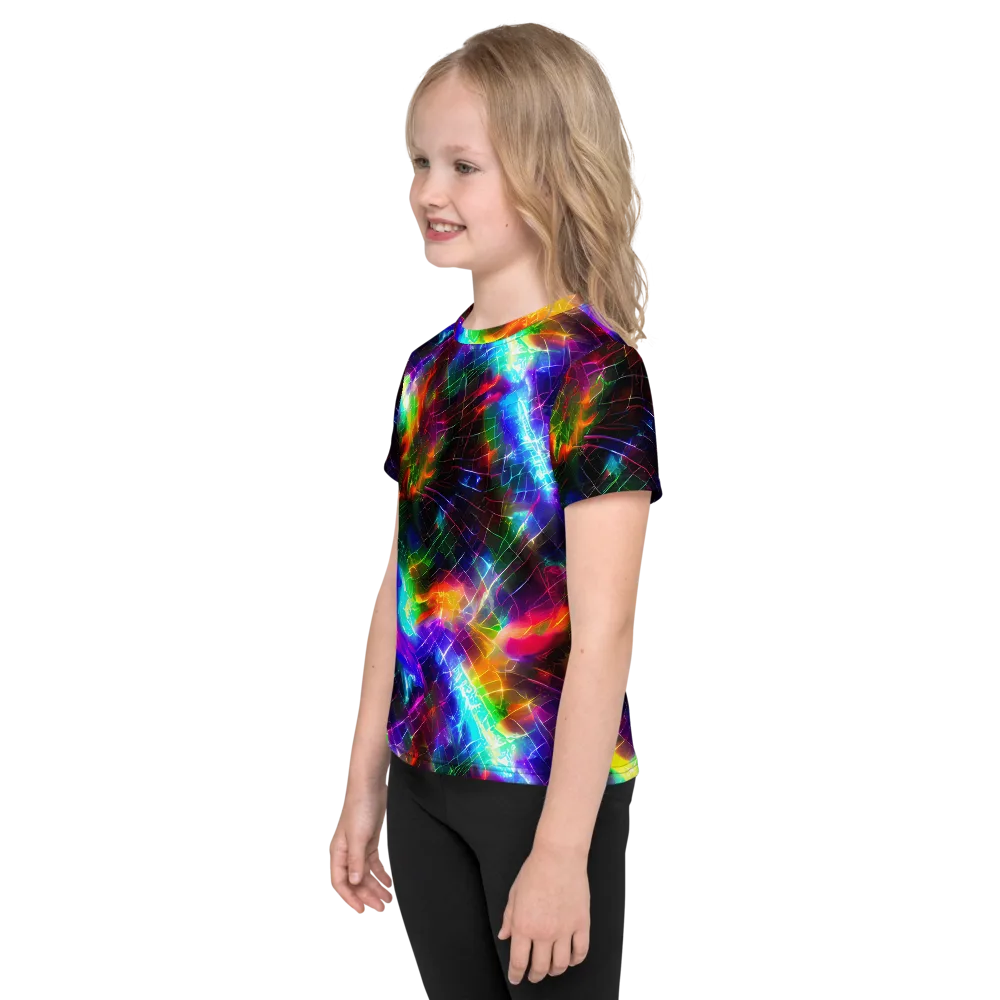 Shattered Spectrum on Kids Crew Neck T-Shirt — Left
