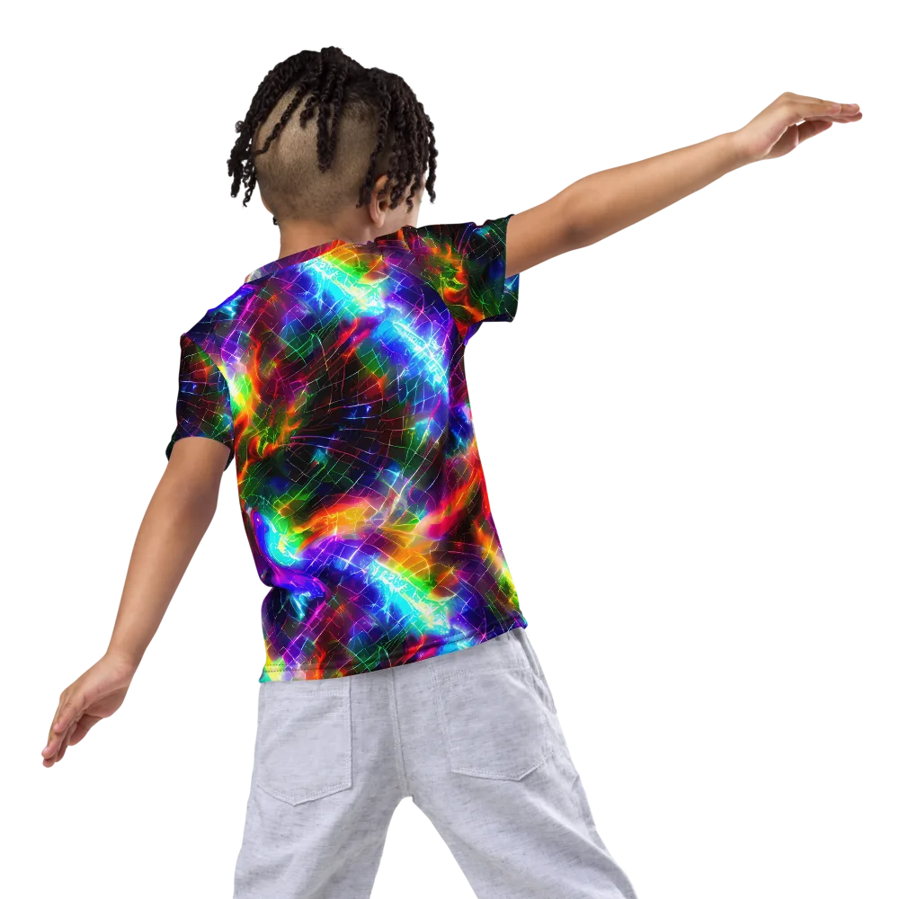 Shattered Spectrum on Kids Crew Neck T-Shirt — Back