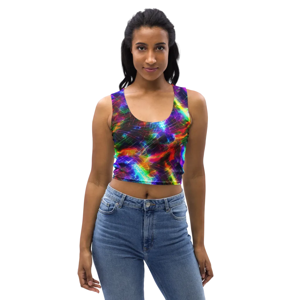 Shattered Spectrum on Crop Top — Front