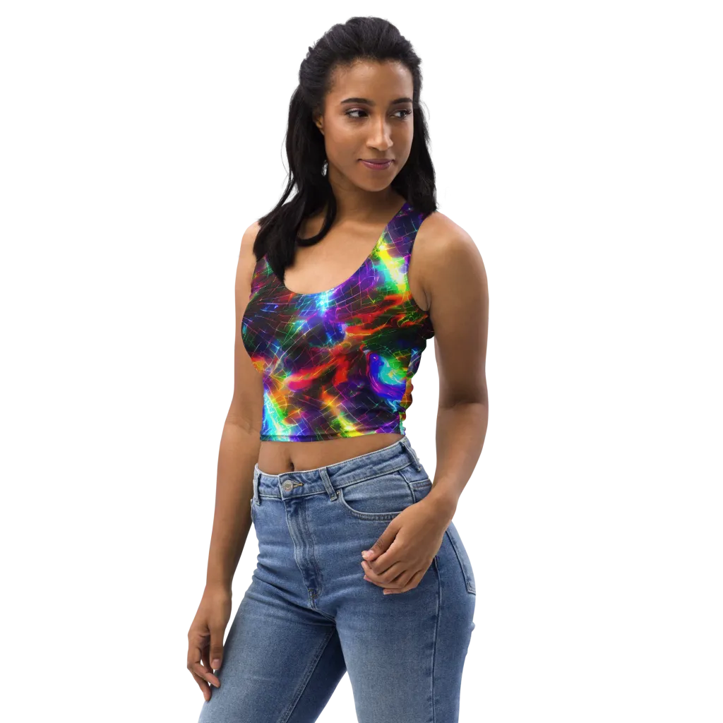 Shattered Spectrum on Crop Top — Left Front