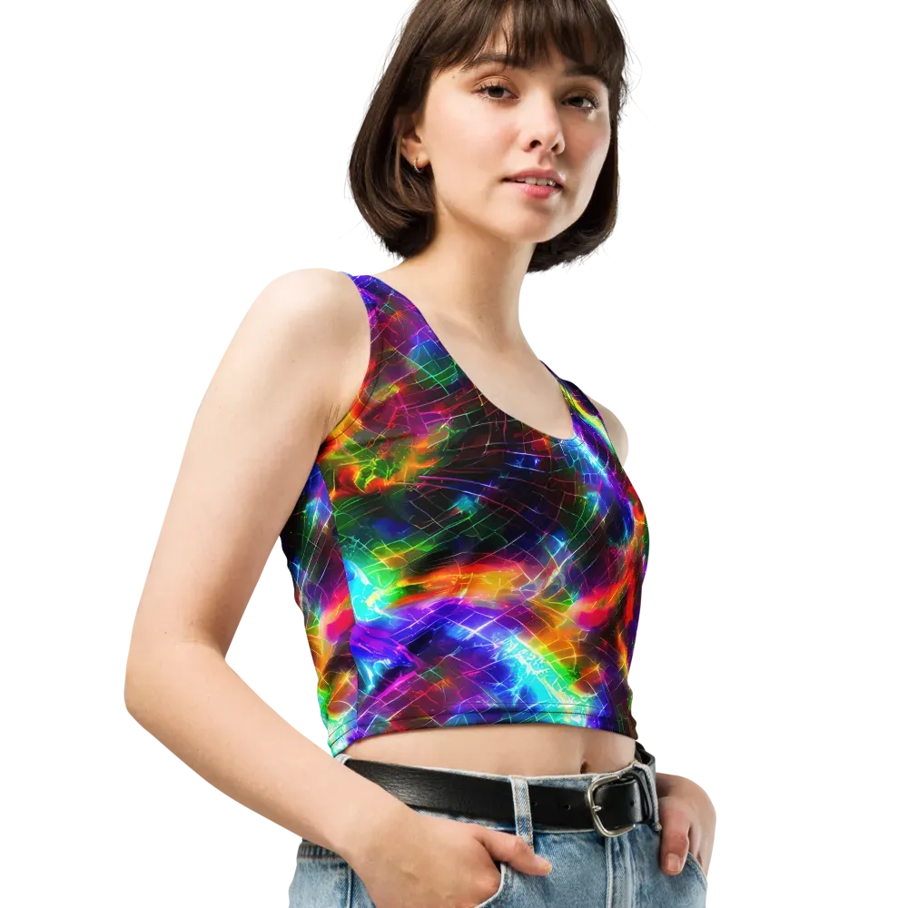 Shattered Spectrum on Crop Top — Right Front