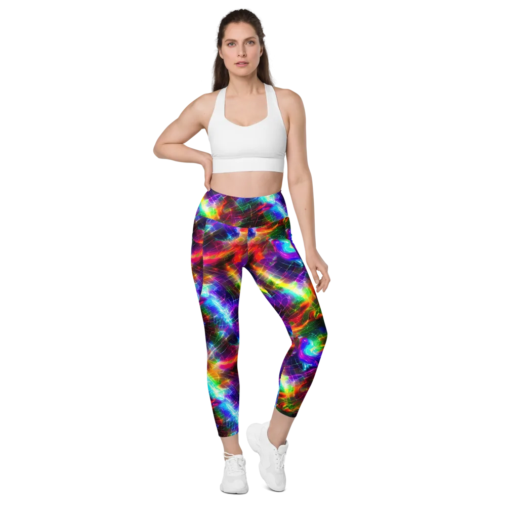 Shattered Spectrum on Leggings with Pockets — Front