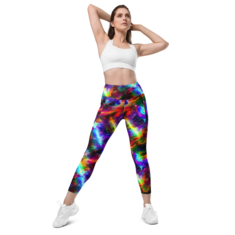 Shattered Spectrum on Leggings with Pockets — Front